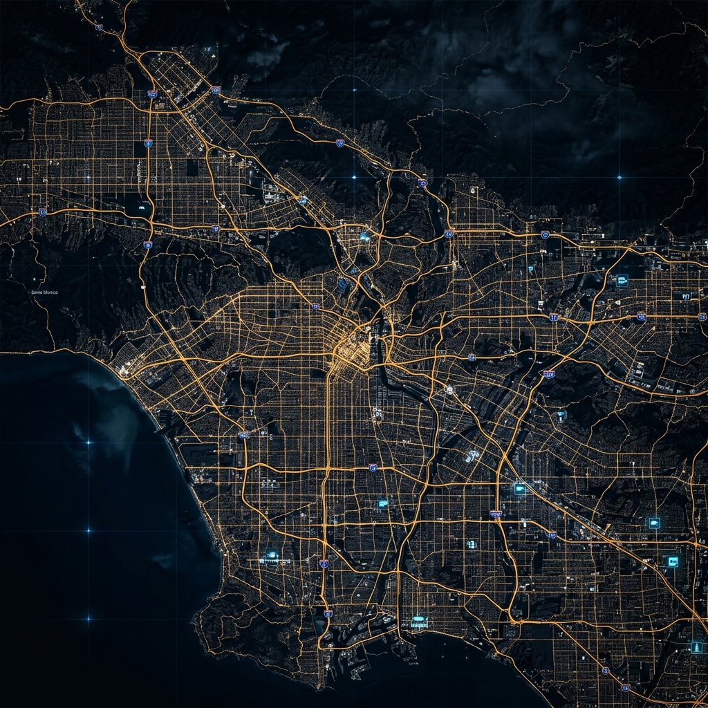 Los Angeles Satellite Map